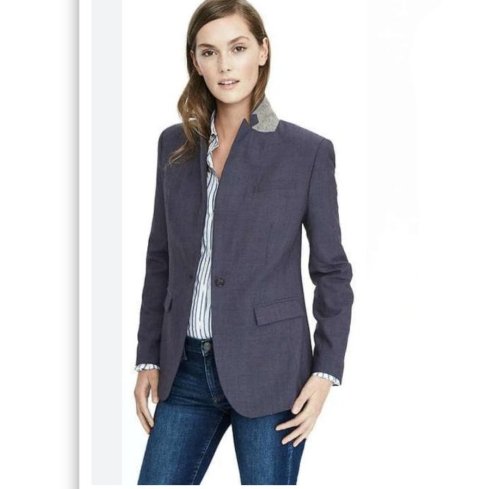 BANANA REPUBLIC WOOL ASTRETCH BLAZER SIZE 8
